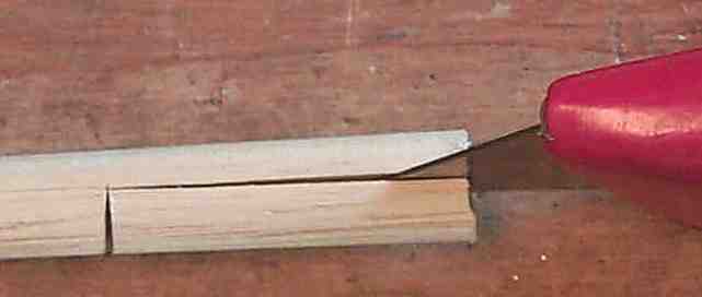 Cutting dowel stick